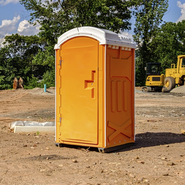 how often are the portable restrooms cleaned and serviced during a rental period in Sandy Oregon